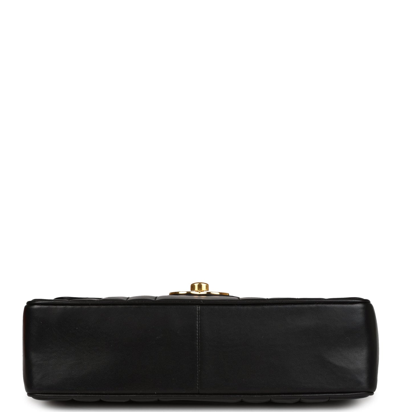 Chanel Vintage Mademoiselle XL Jumbo Single Flap Black Lambskin Gold Hardware