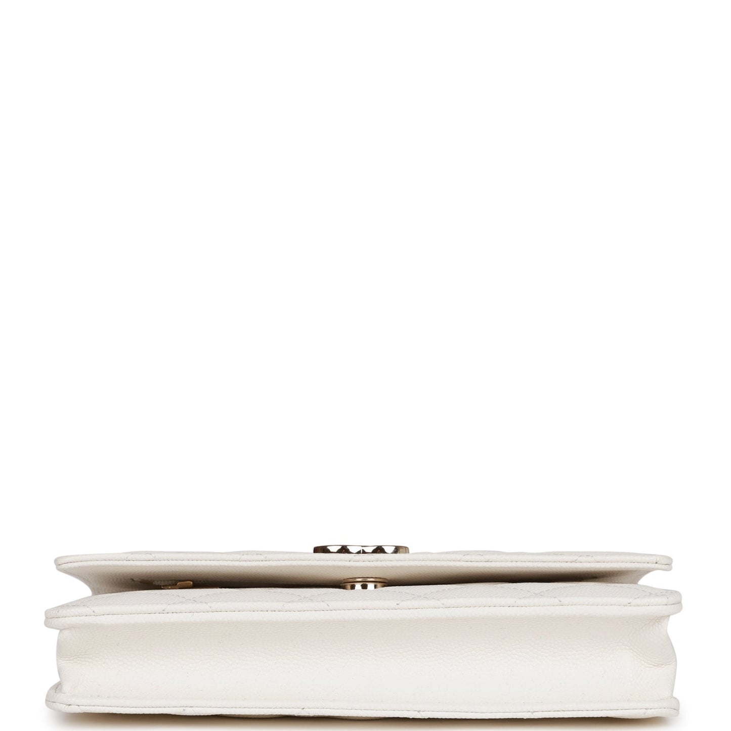 Chanel Wallet on Chain WOC White Caviar Light Gold Hardware