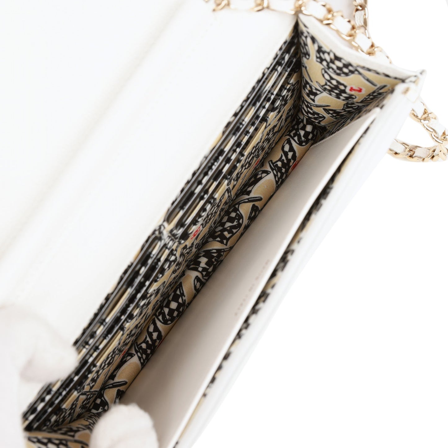 Chanel Wallet on Chain WOC White Caviar Light Gold Hardware