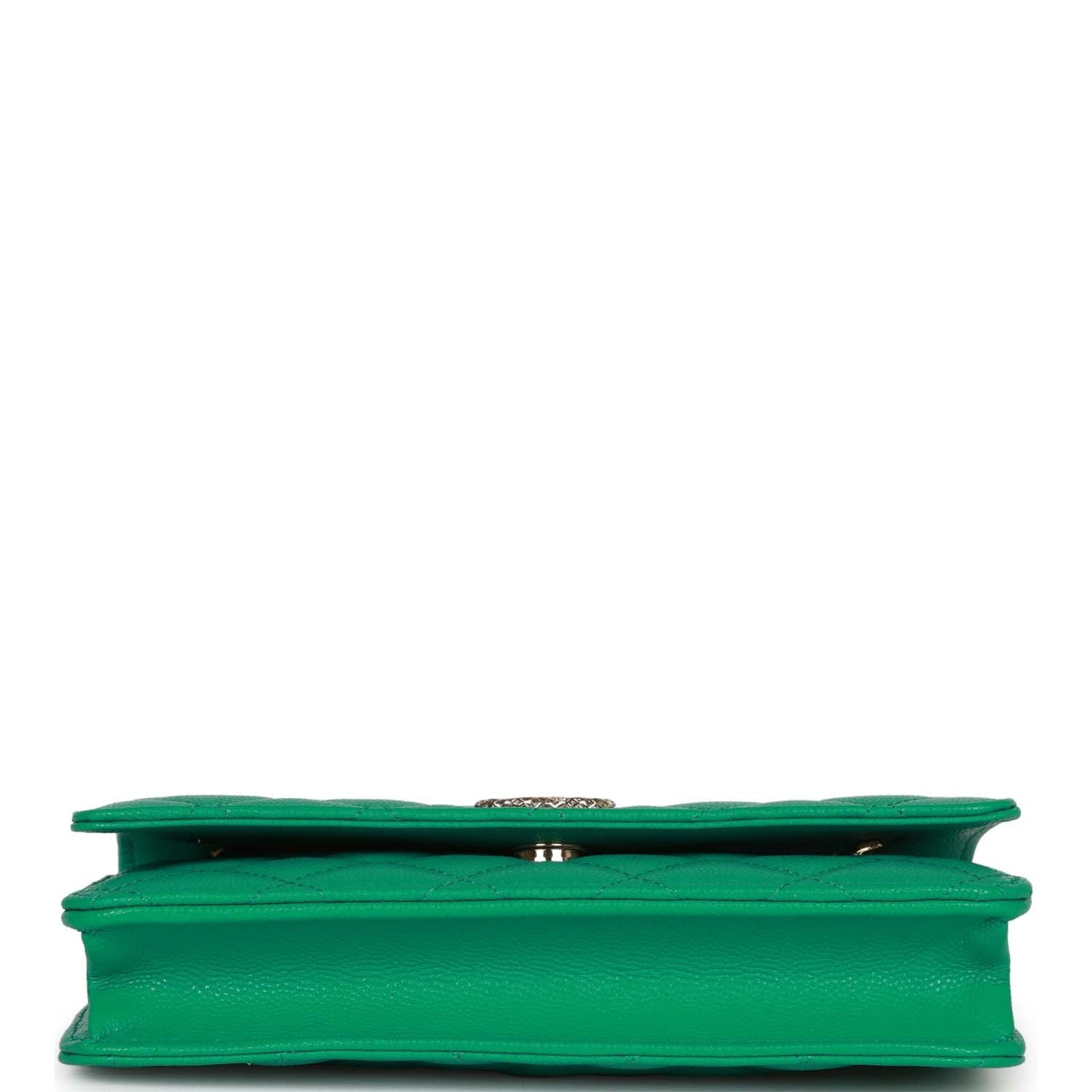 Chanel Wallet on Chain WOC Green Caviar Light Gold Hardware