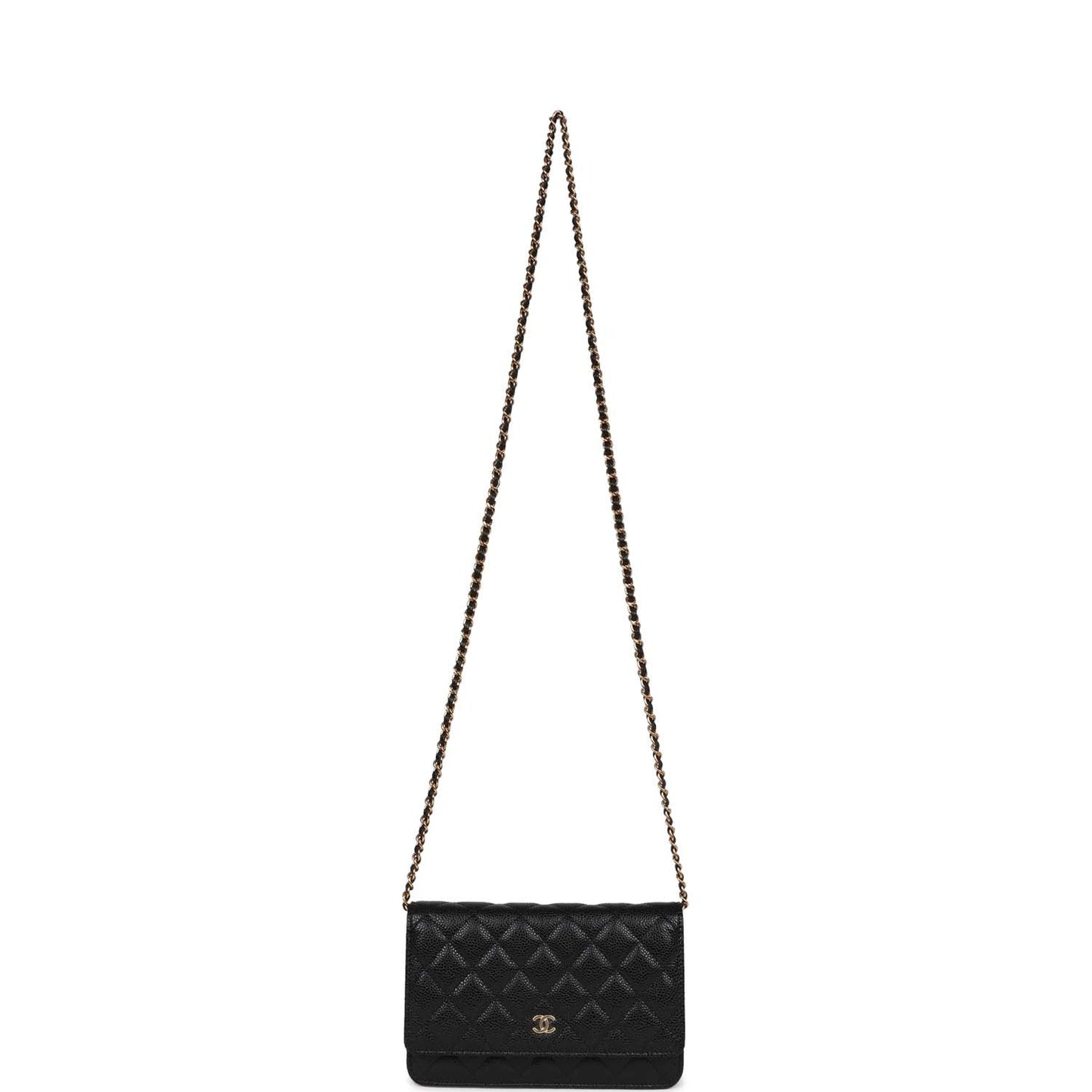 Chanel Wallet on Chain WOC Black Caviar Gold Hardware