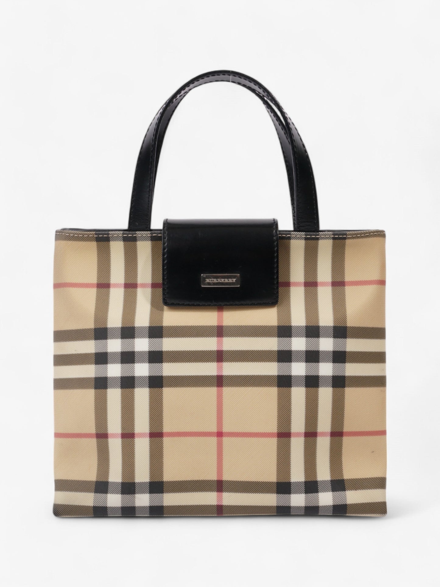 Burberry Check Tote Nova Check / Black Canvas