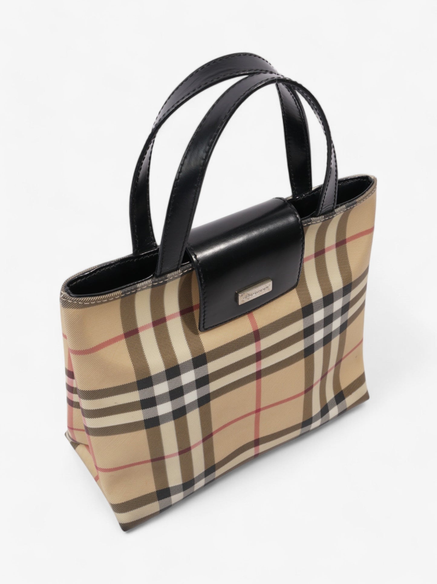 Burberry Check Tote Nova Check / Black Canvas