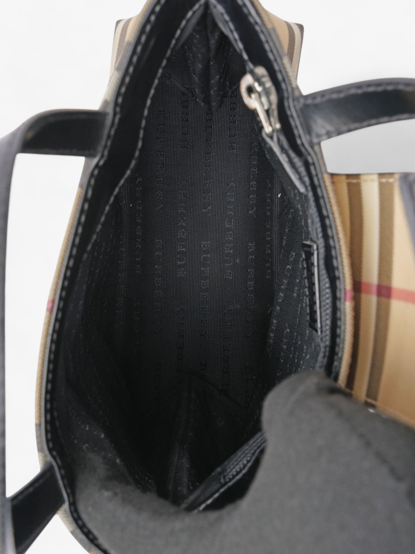 Burberry Check Tote Nova Check / Black Canvas