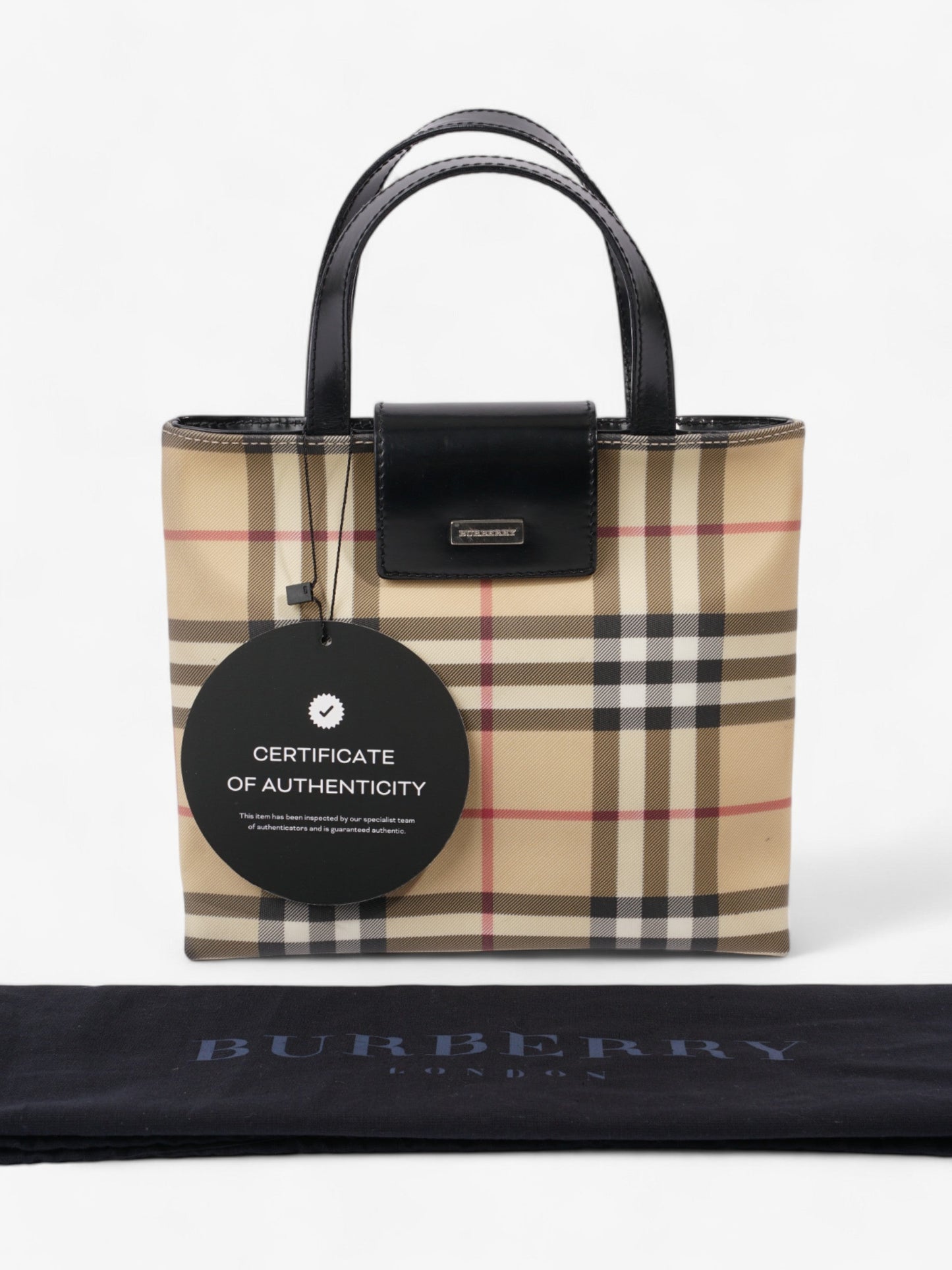 Burberry Check Tote Nova Check / Black Canvas