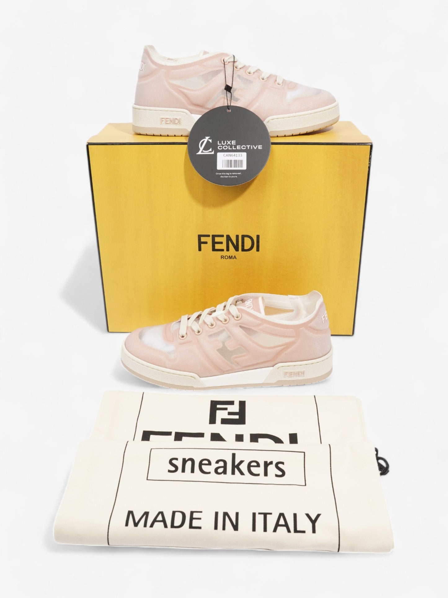 Fendi Match Sneaker Pink / White Mesh EU 38 UK 5