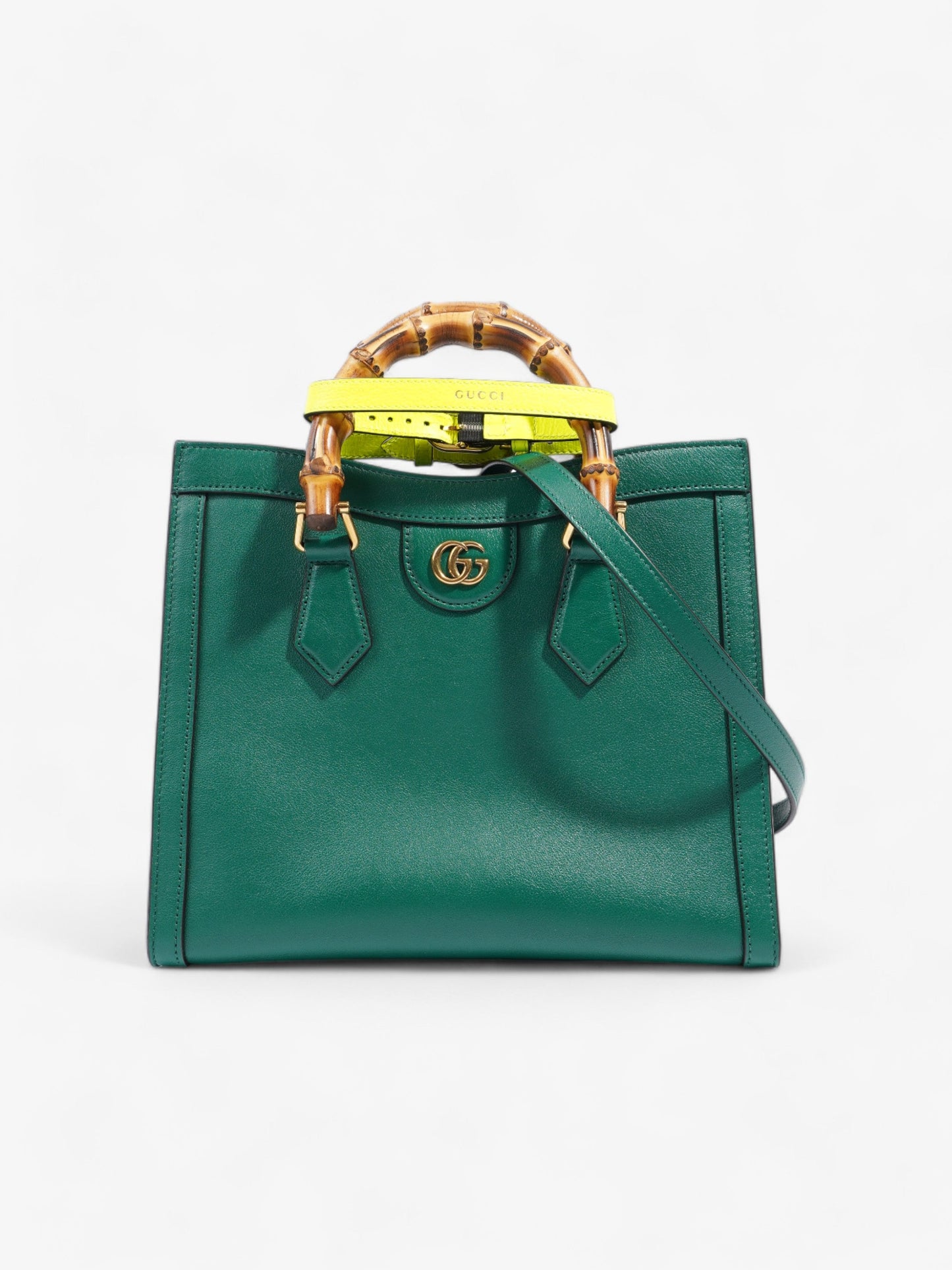 Gucci Diana Tote Green Leather Small
