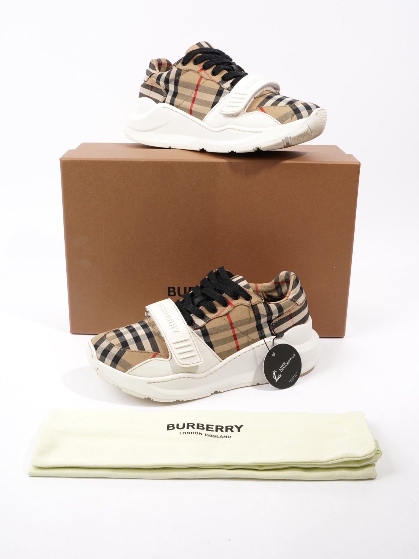 Burberry Regis Sneaker Archive Beige / White Cotton EU 38.5 UK 5.5