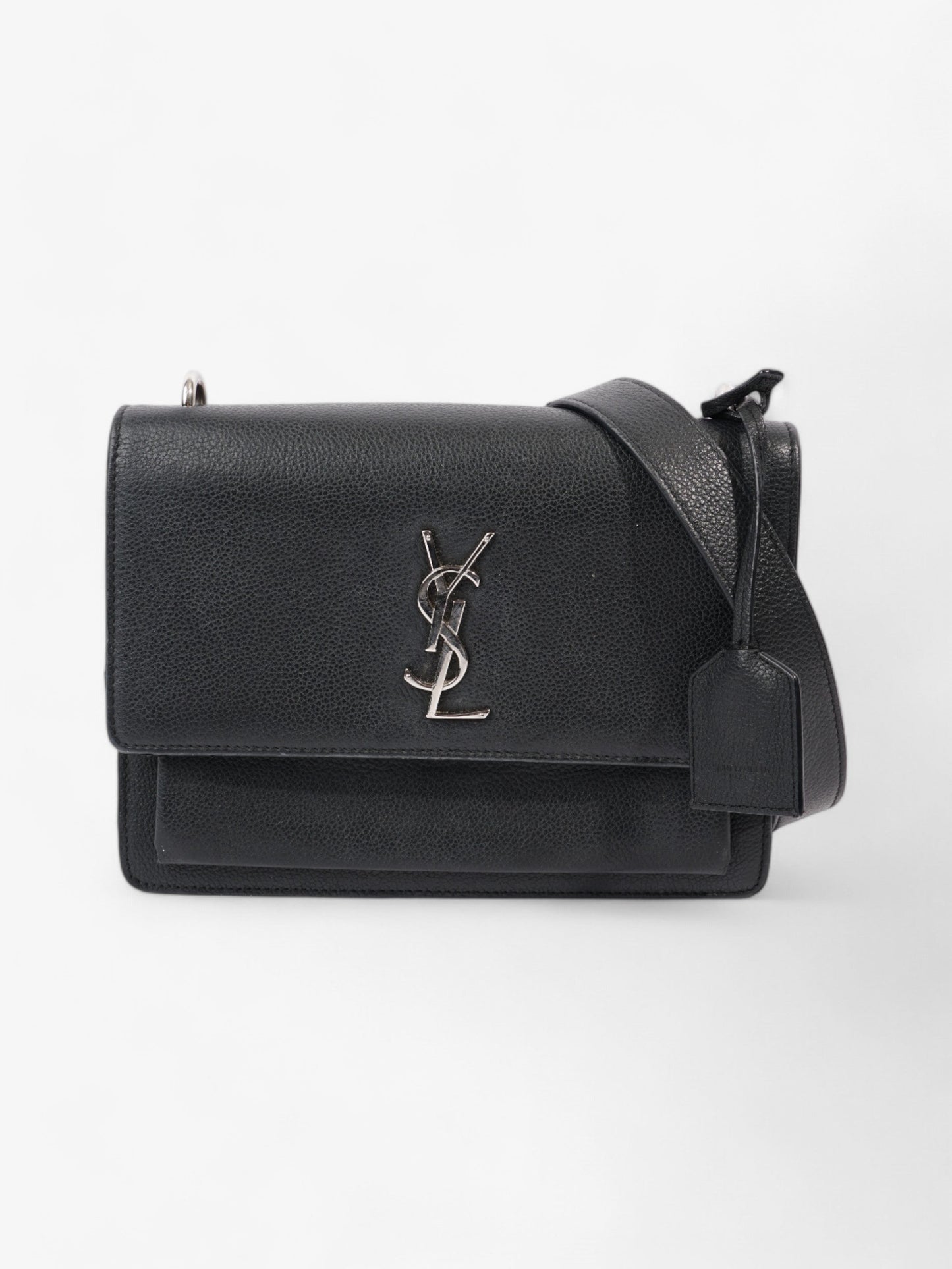 Saint Laurent Sunset Black Leather Medium