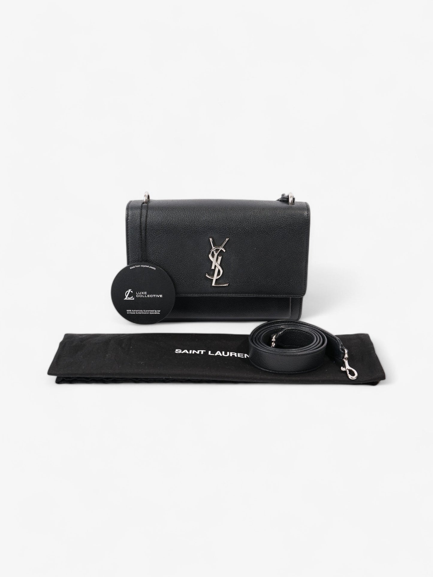 Saint Laurent Sunset Black Leather Medium