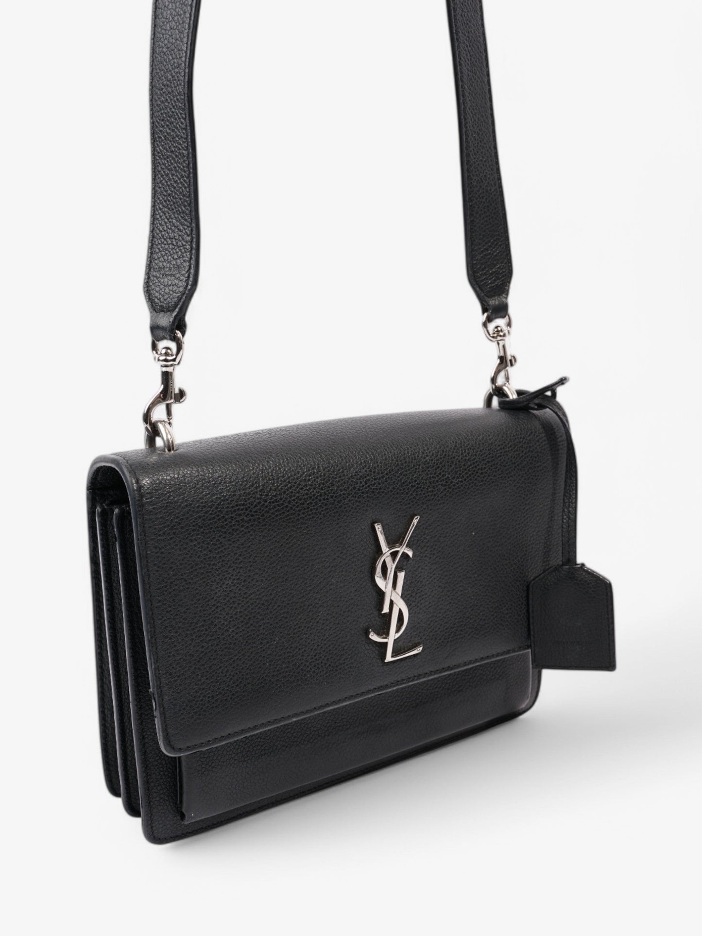 Saint Laurent Sunset Black Leather Medium