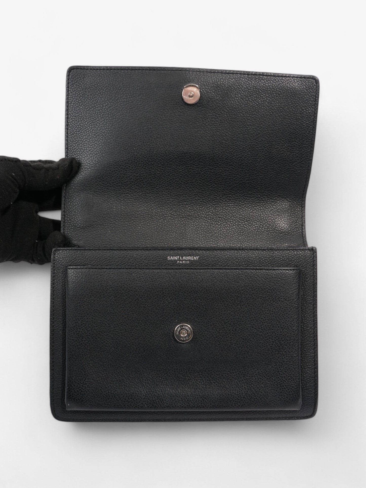 Saint Laurent Sunset Black Leather Medium