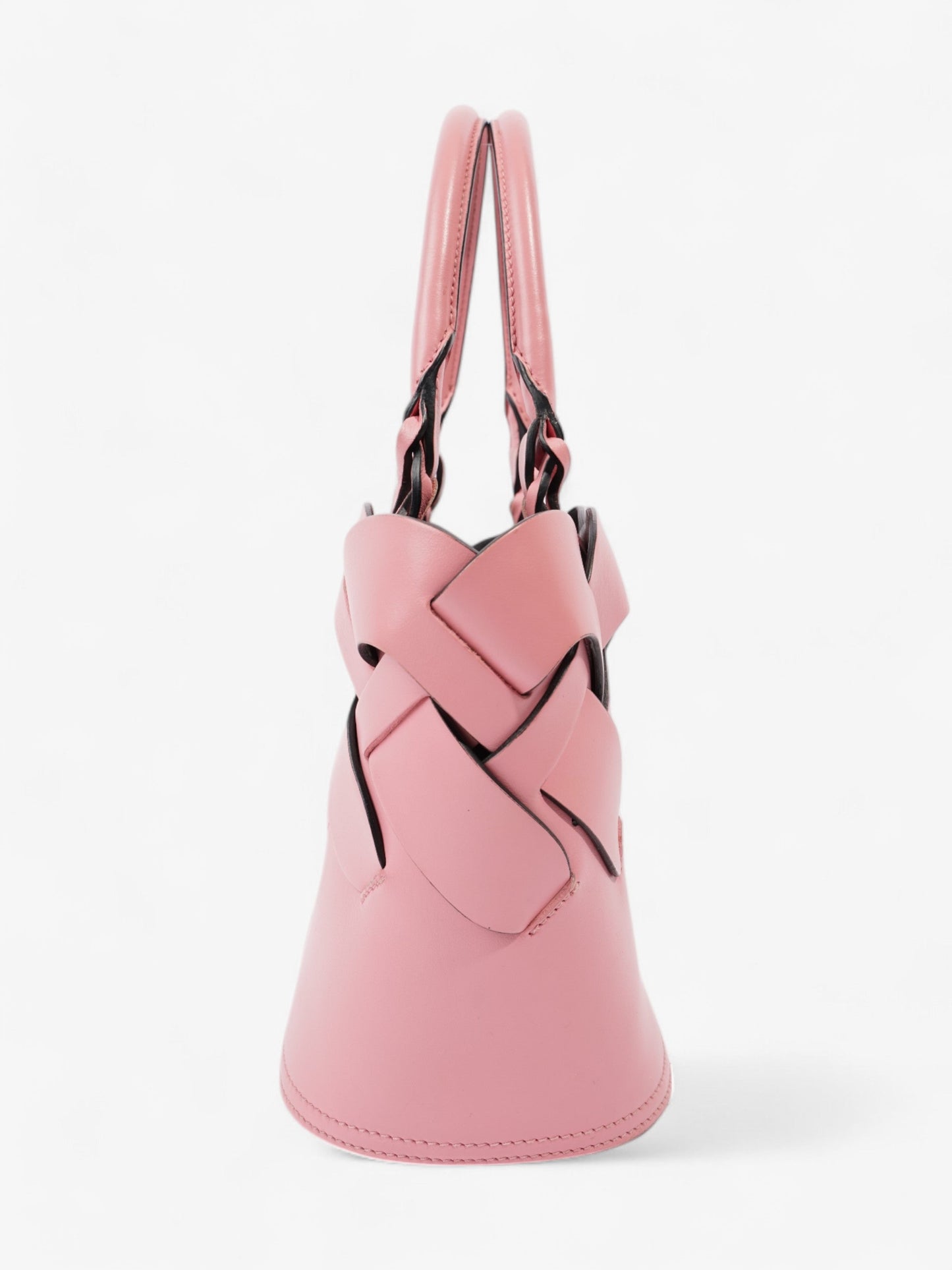 Prada Woven Leather Tote Pink