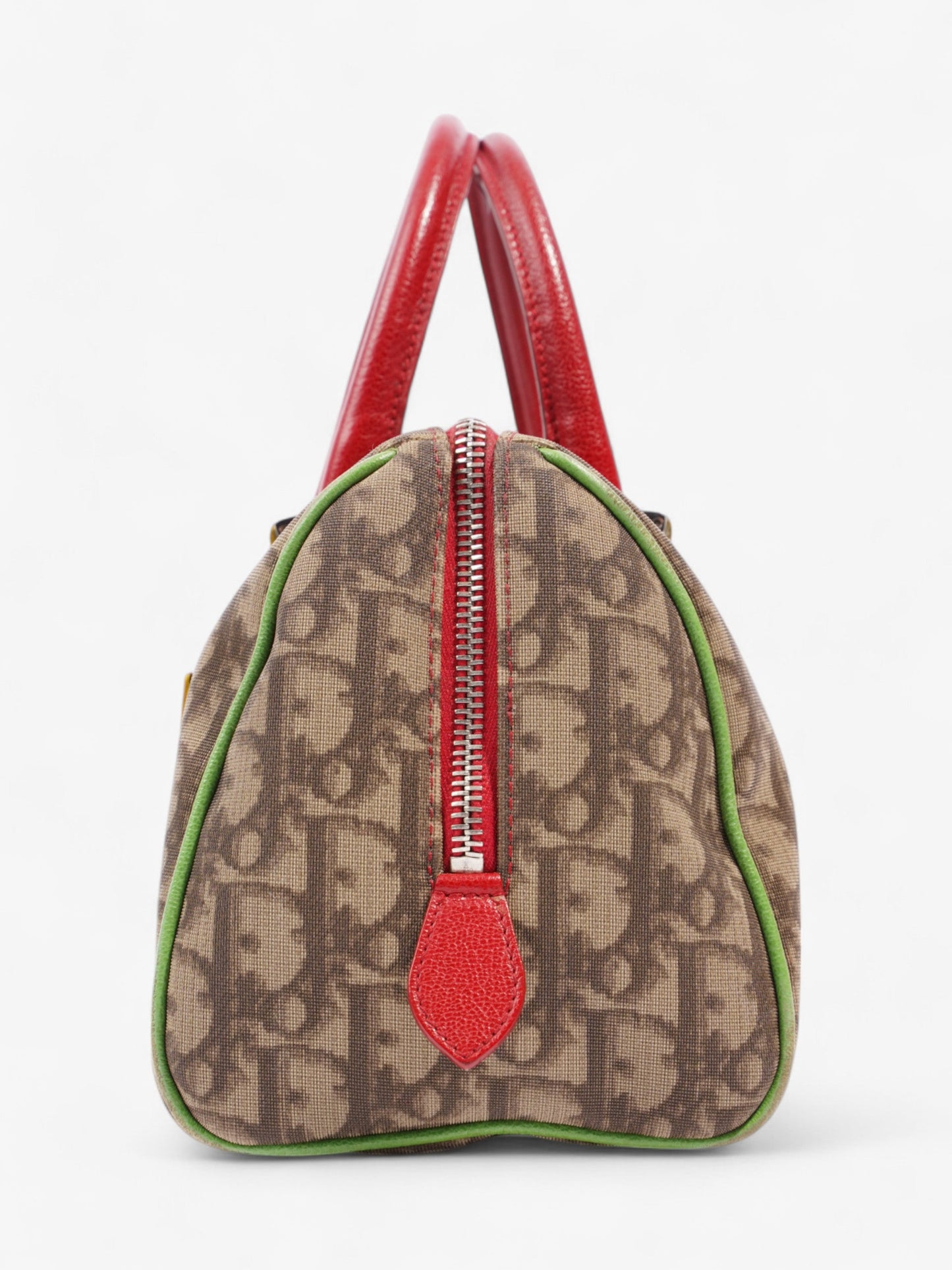 Christian Dior Boston Diorissimo Canvas Bag Monogram / Red Coated Canvas