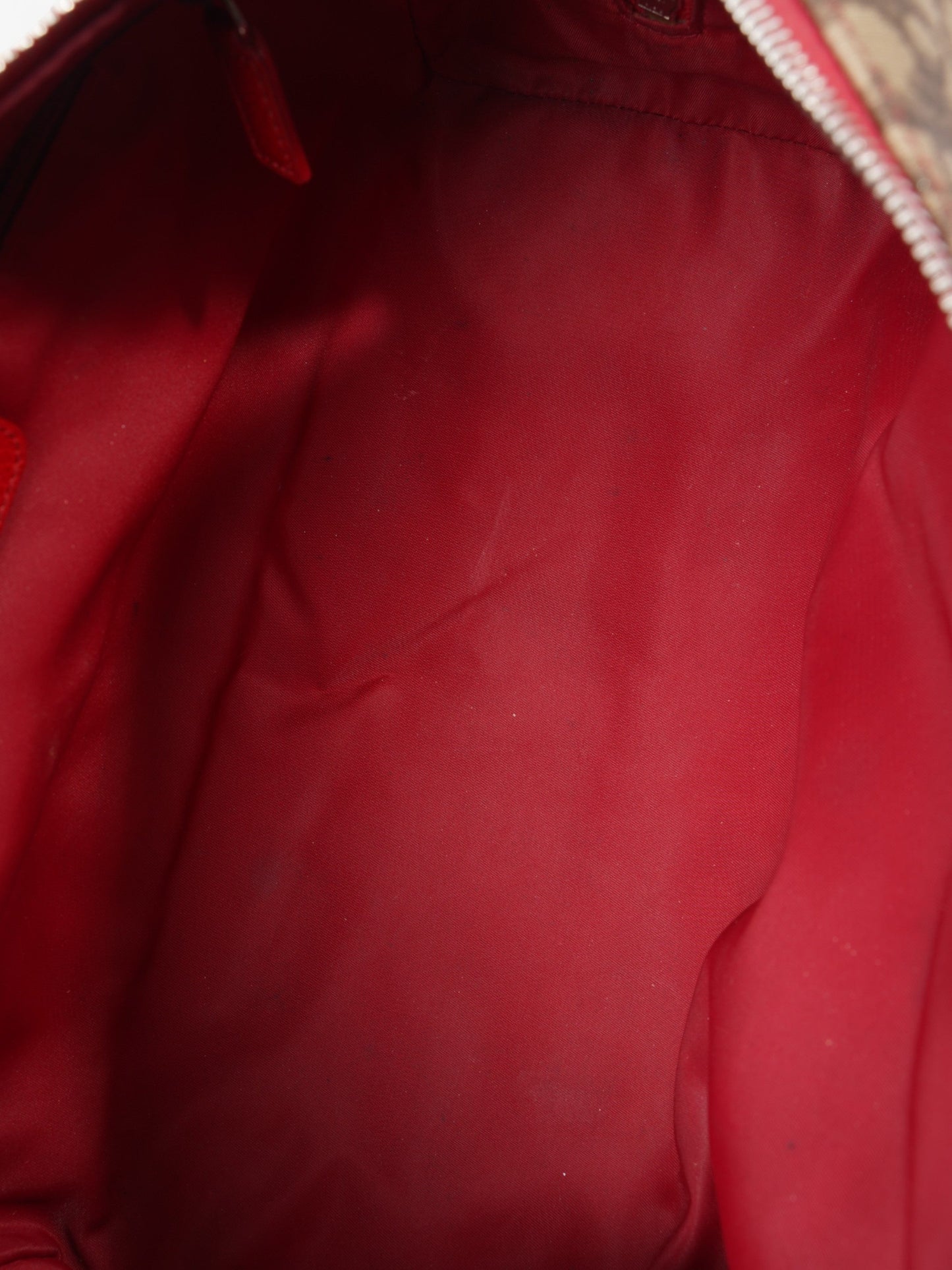 Christian Dior Boston Diorissimo Canvas Bag Monogram / Red Coated Canvas