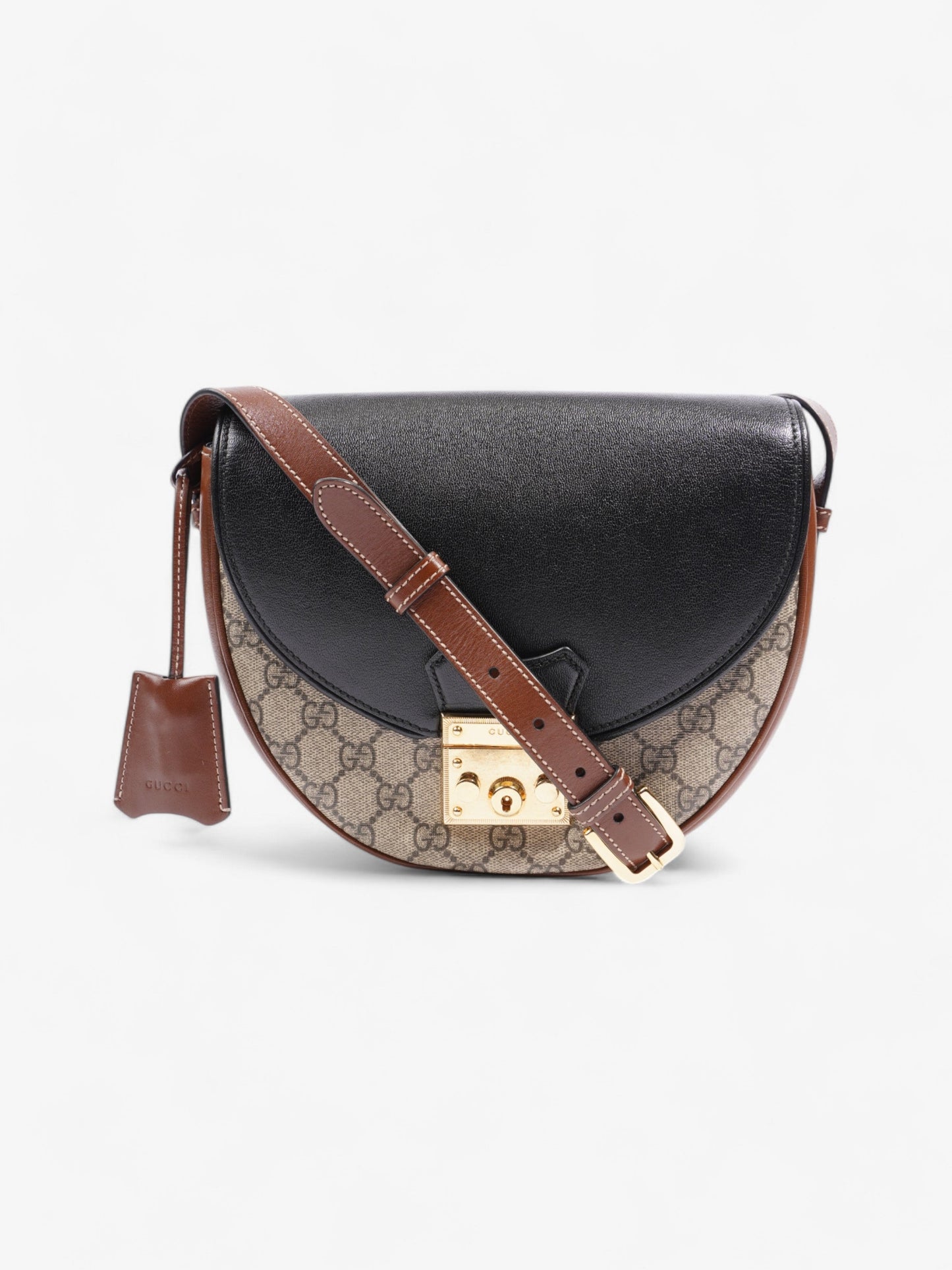 Gucci Padlock Shoulder Bag Black / Supreme Coated Canvas