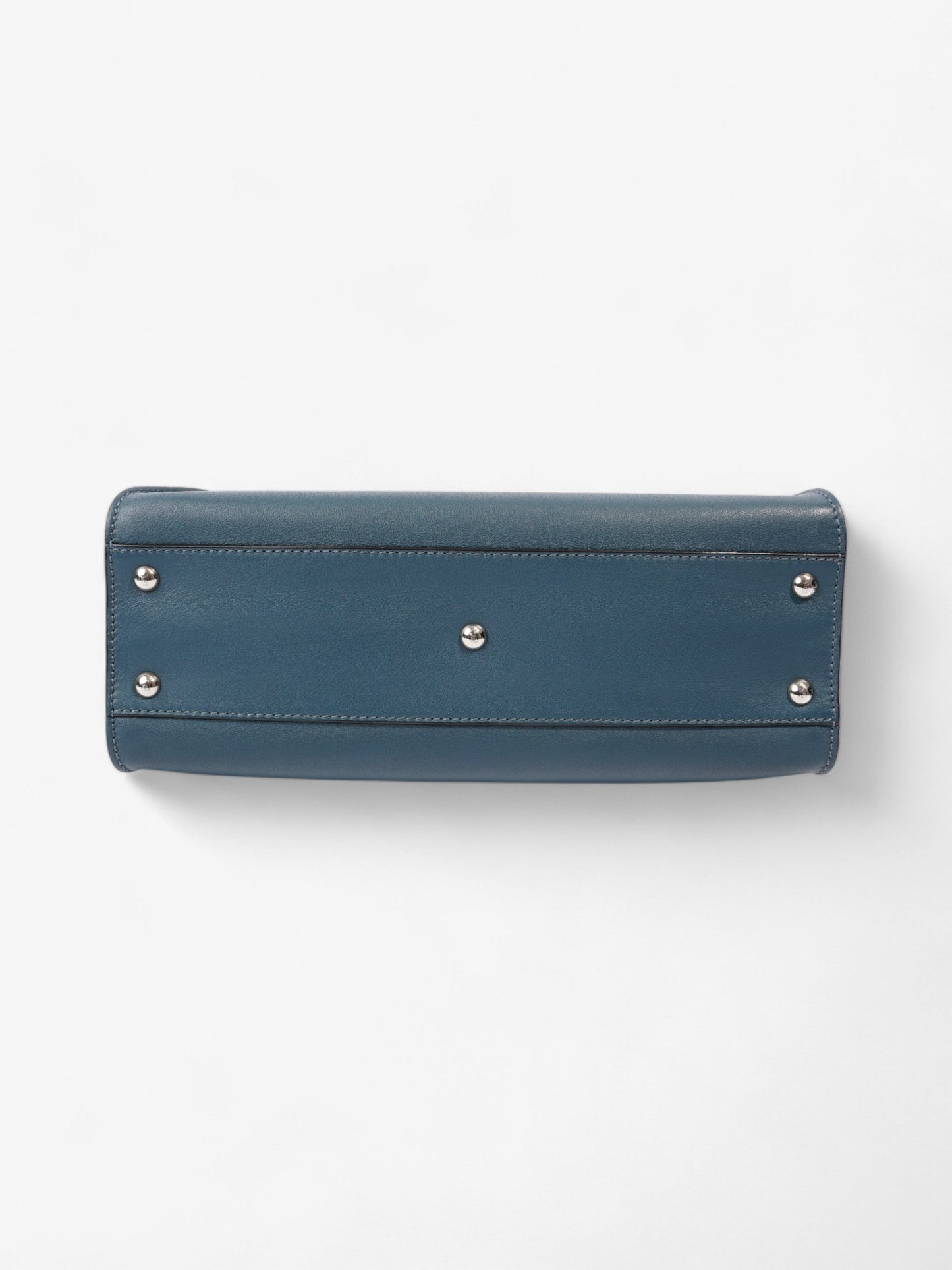 Fendi Peekaboo Handbag Blue / Orange Leather