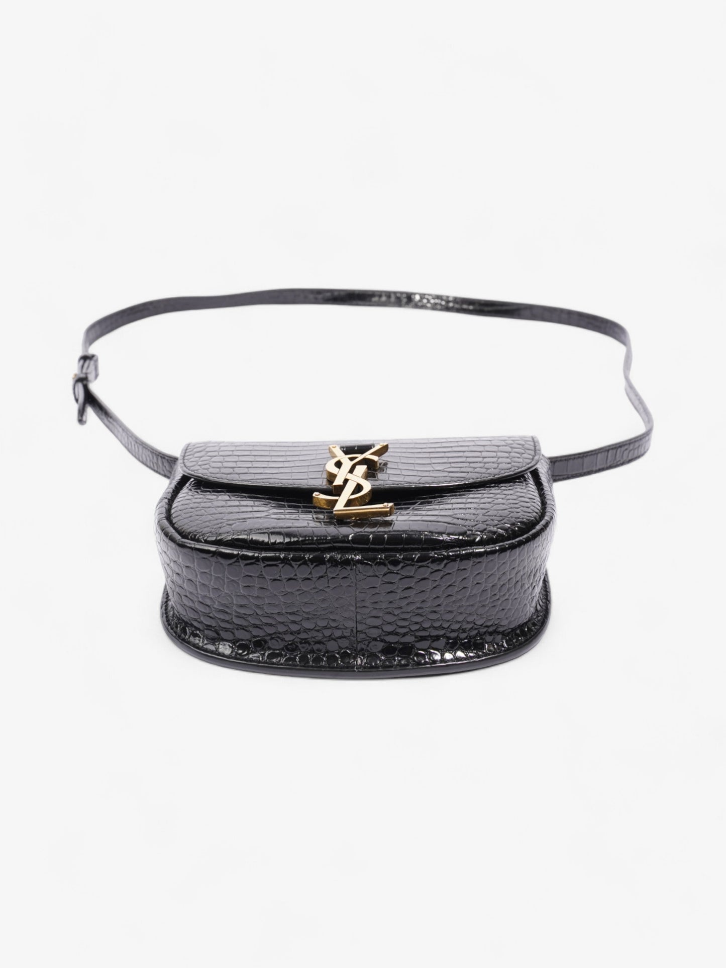 Saint Laurent Kaia Shoulder Bag Black Embossed Leather Small