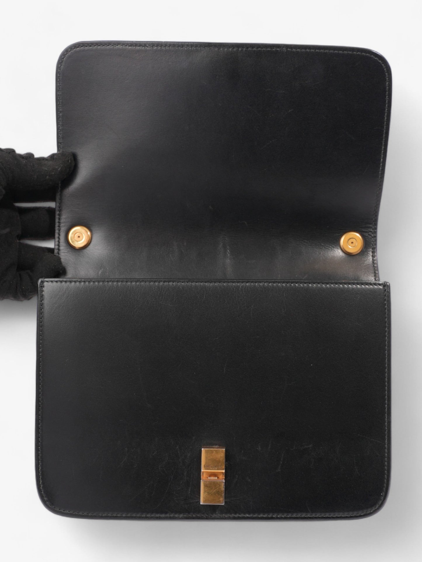 Saint Laurent Le Carré Black Leather Medium