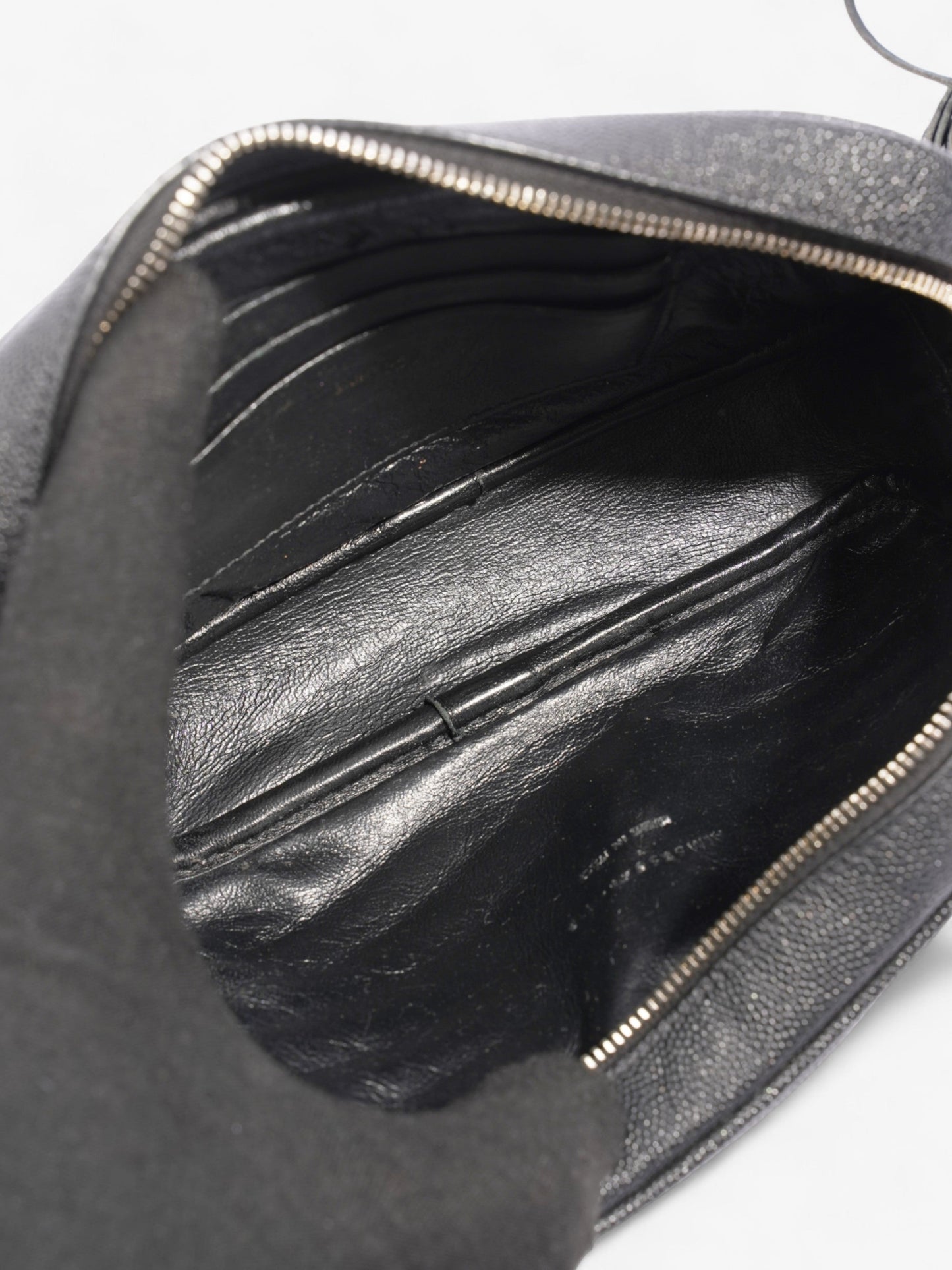 Saint Laurent Lou Crossbody Black Grained Leather Mini