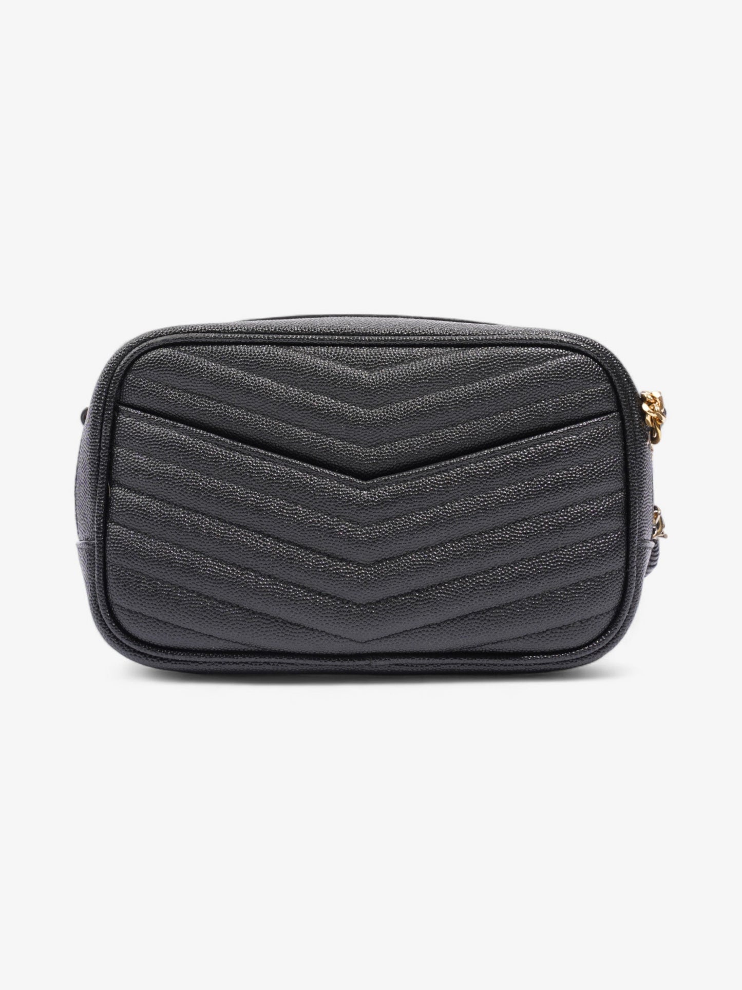 Saint Laurent Lou Crossbody Black Grained Leather Mini