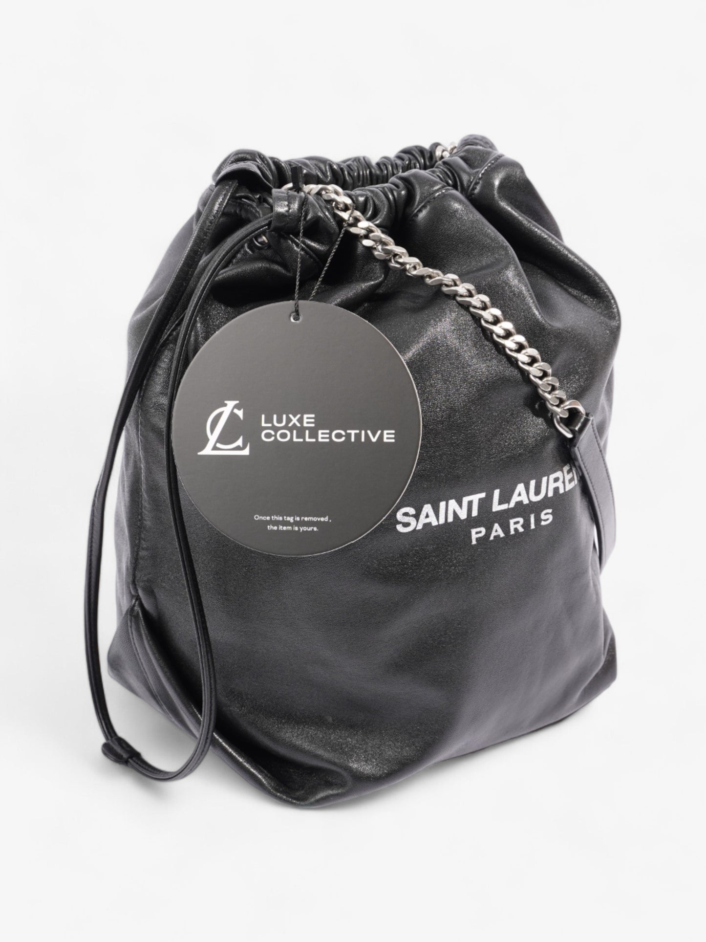 Saint Laurent Sac Pouch Black Leather