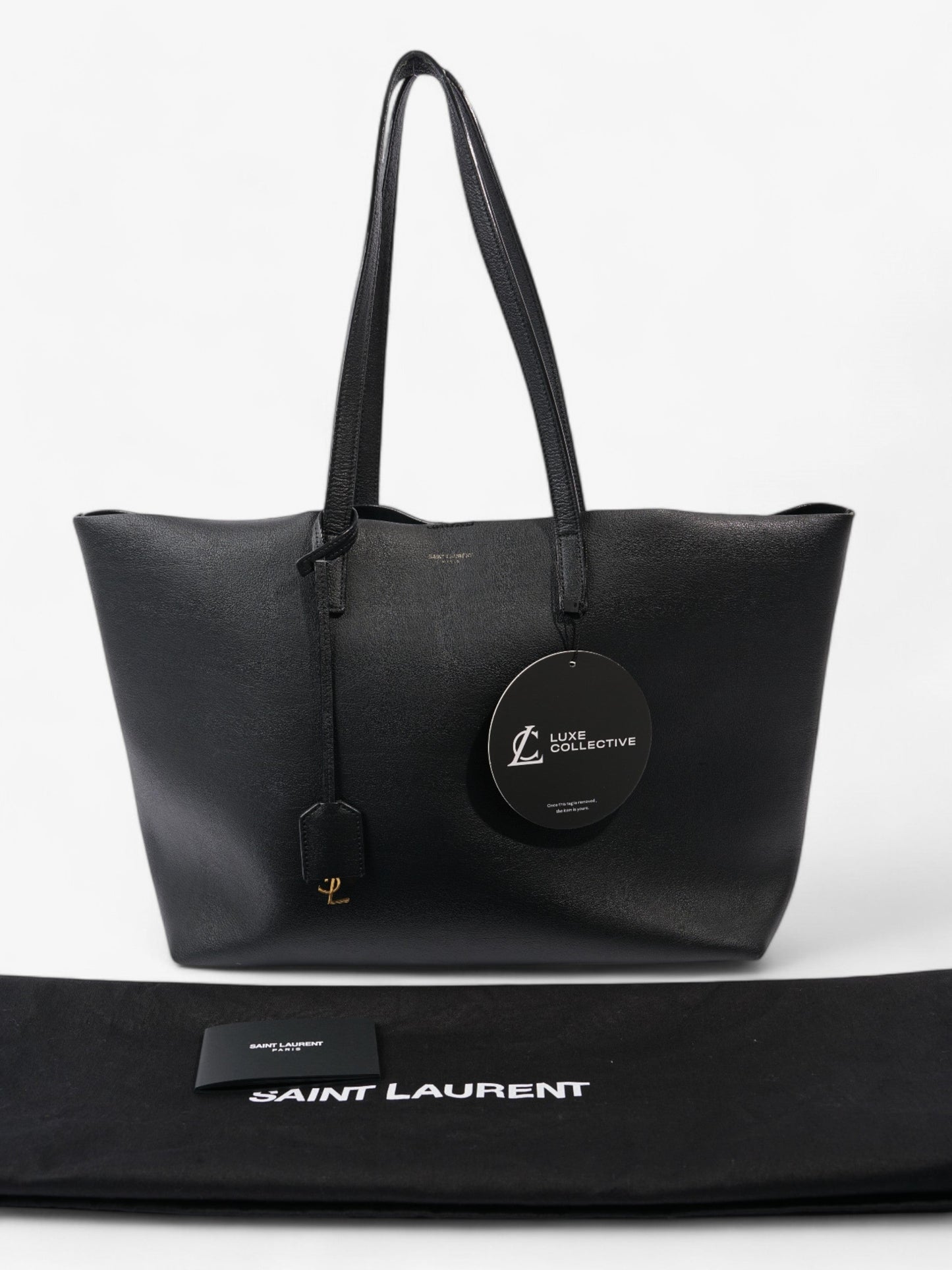 Saint Laurent Shopper Tote Black Leather