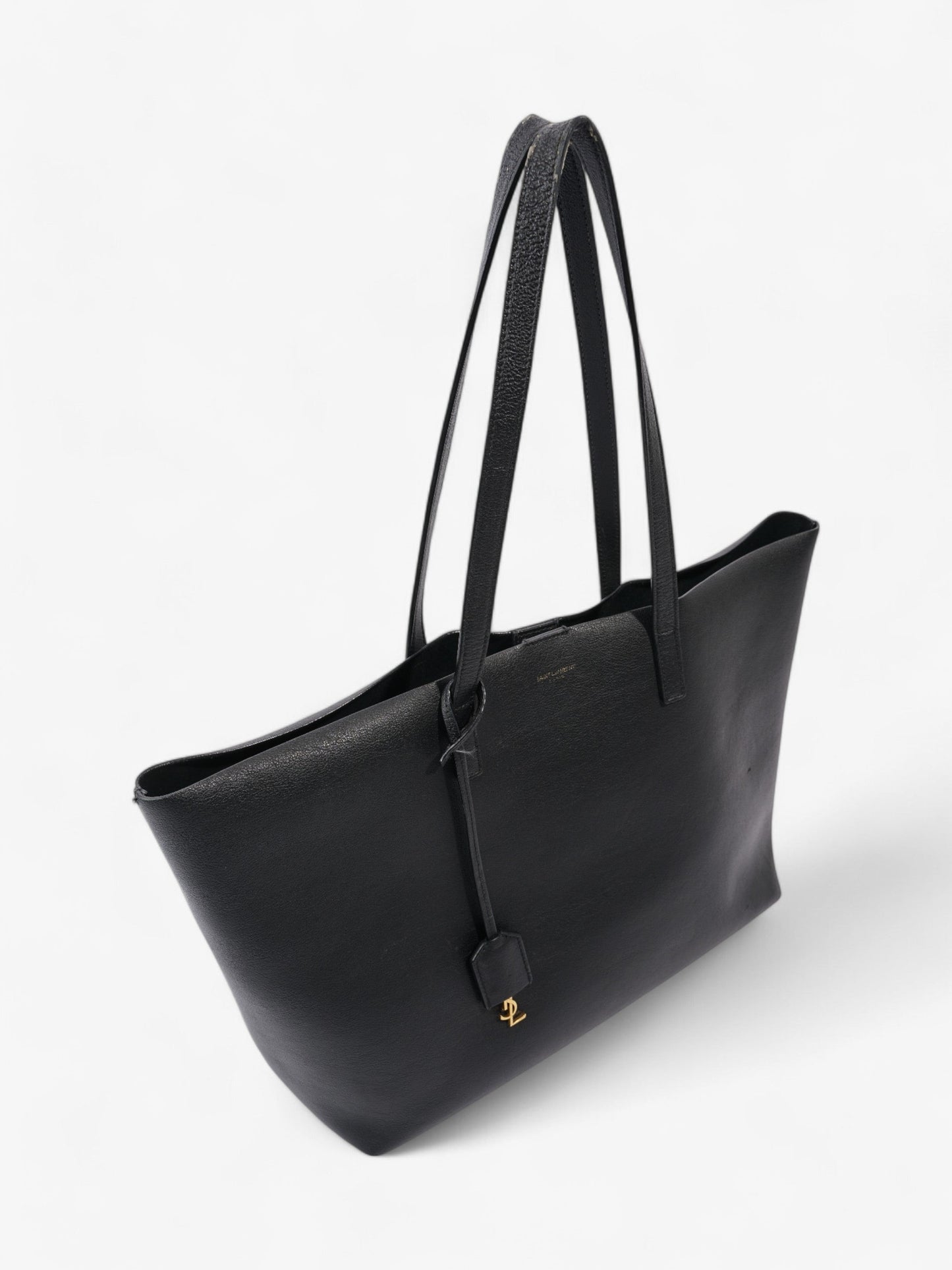 Saint Laurent Shopper Tote Black Leather