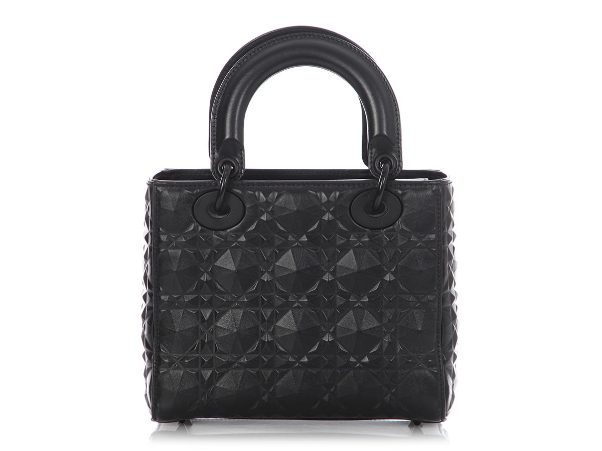 Dior Small Matte Black My ABCDior Diamond Motif Lady Dior