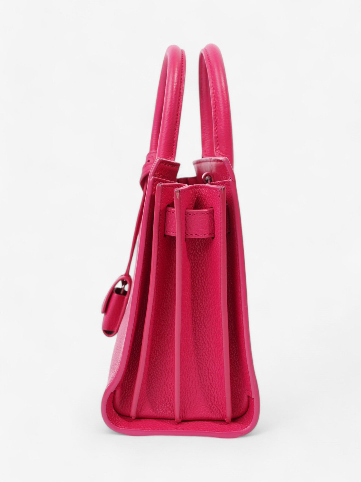 Saint Laurent Sac De Jour Lipstick Fuschia Calfskin Leather Nano
