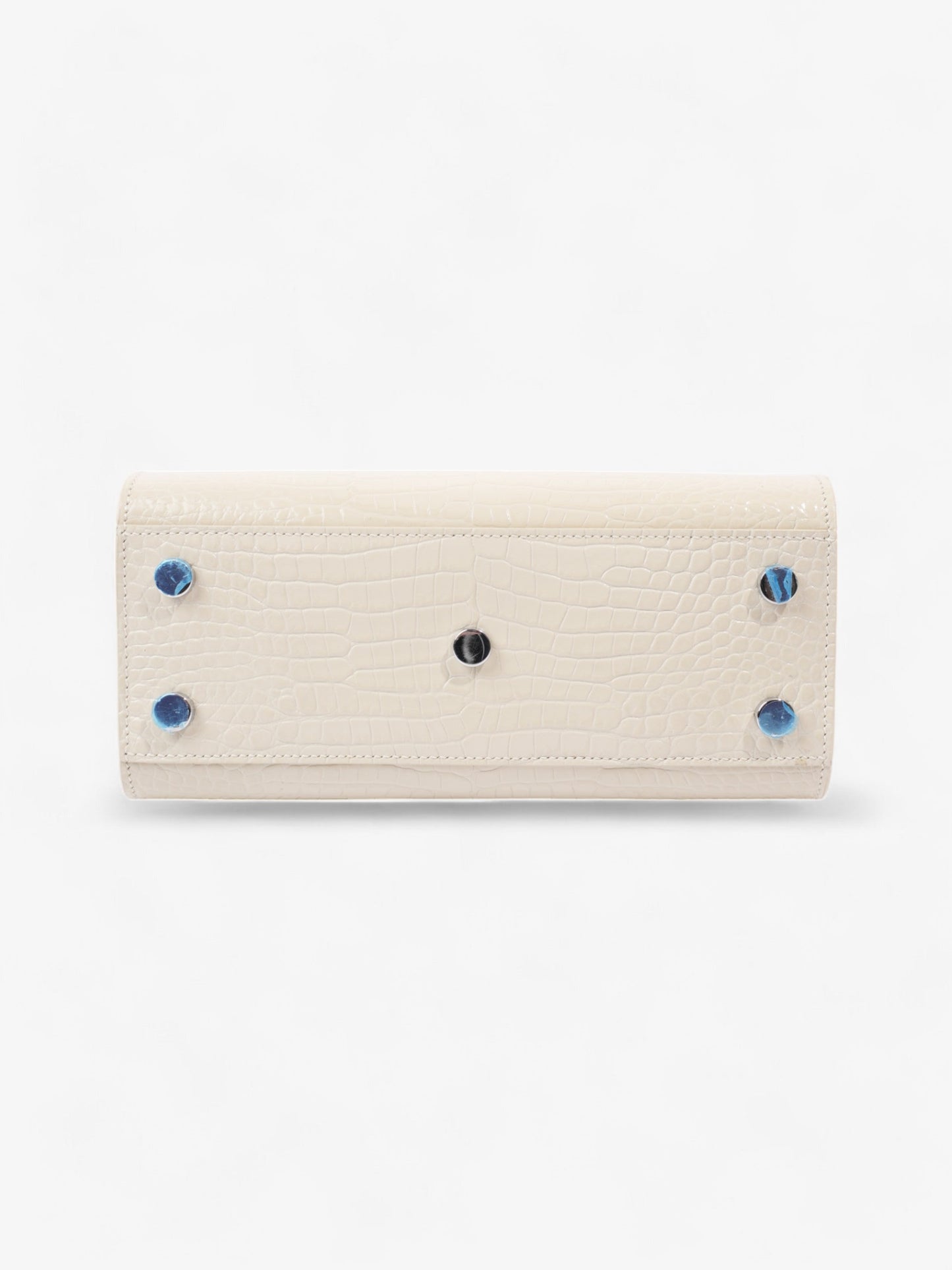 Saint Laurent Sac De Jour Off White Embossed Leather Nano