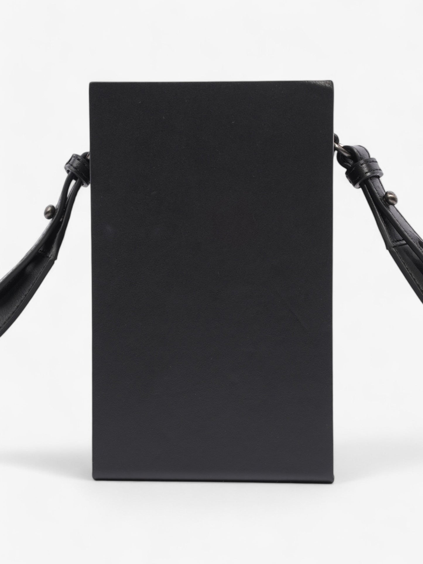 Fendi Box Vertical Messenger Black Calfskin Leather