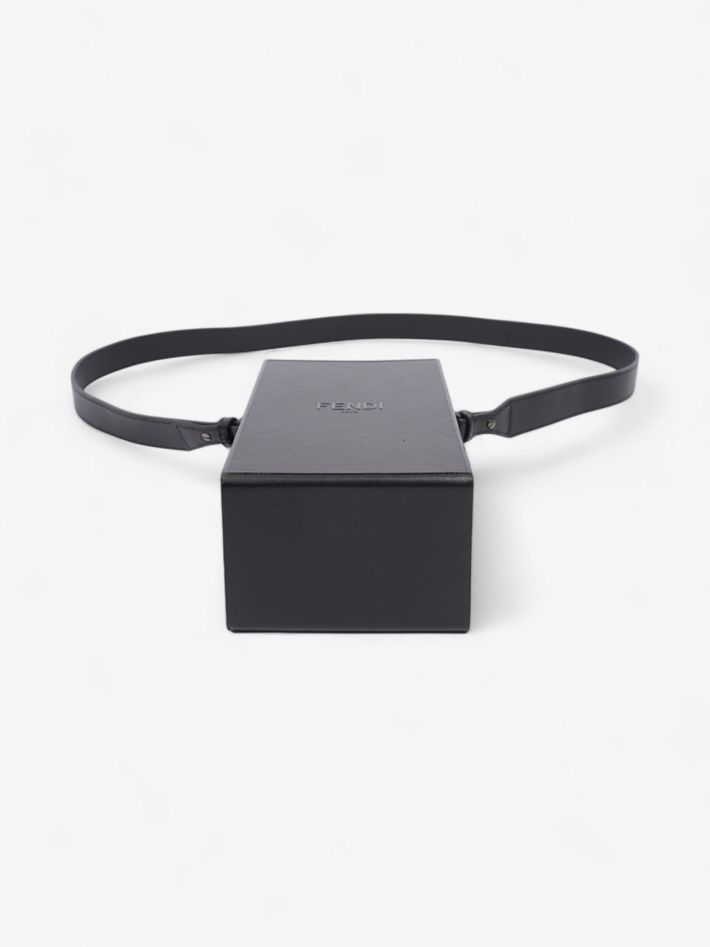 Fendi Box Vertical Messenger Black Calfskin Leather