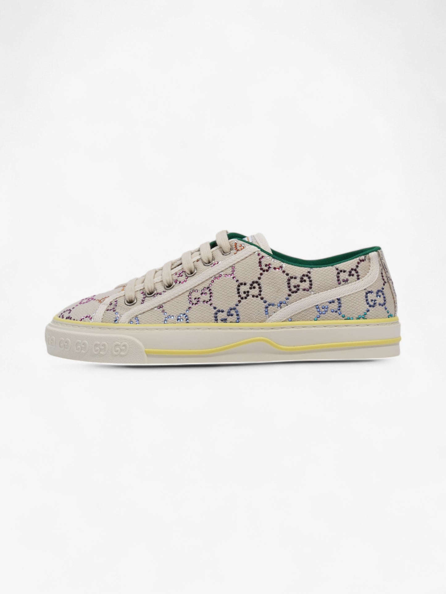 Gucci Crystal GG Tennis 1977 White / Multicoloured Canvas EU 38.5 UK 5.5