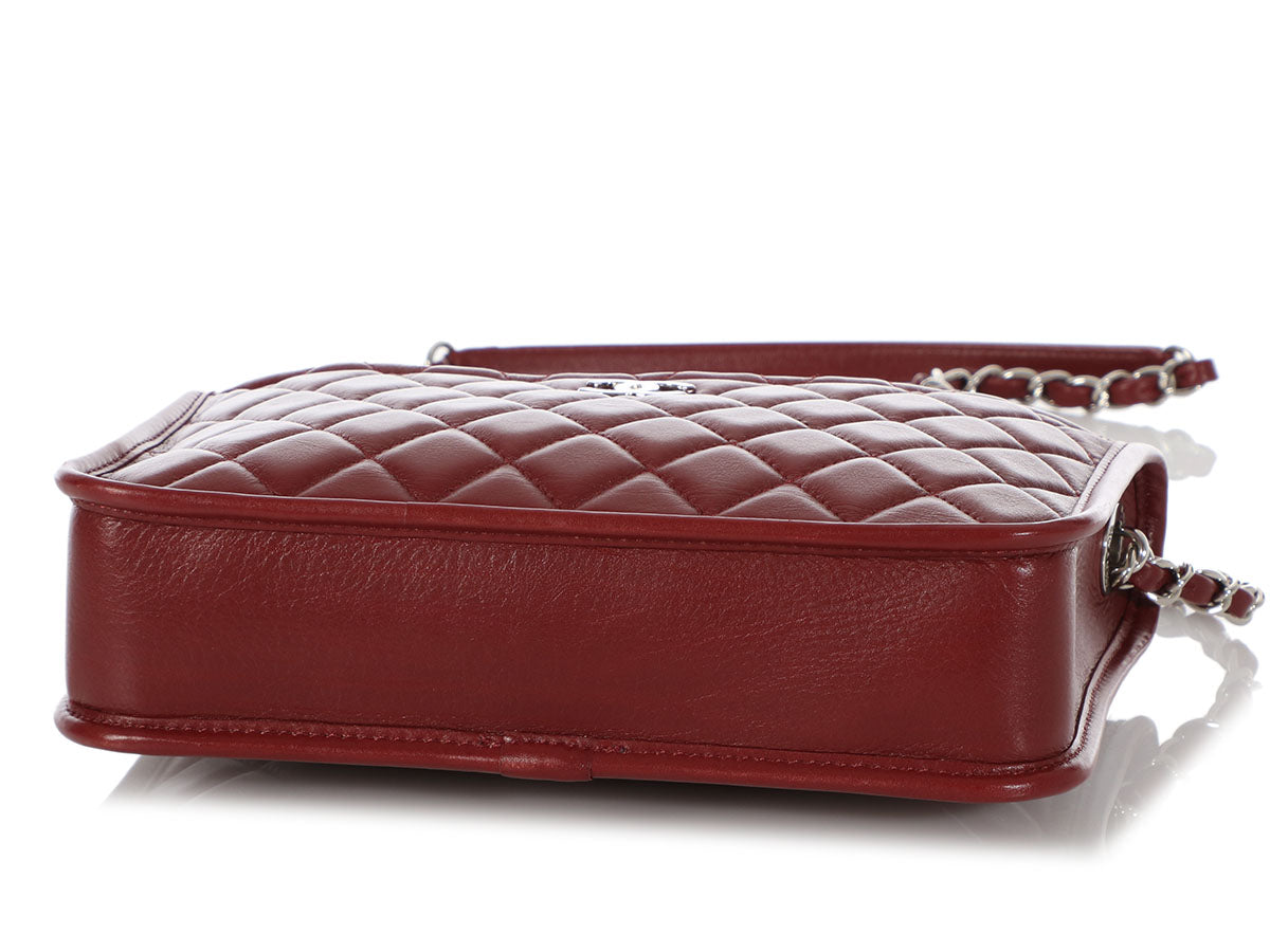 Chanel Burgundy Quilted Calfskin Crossbody