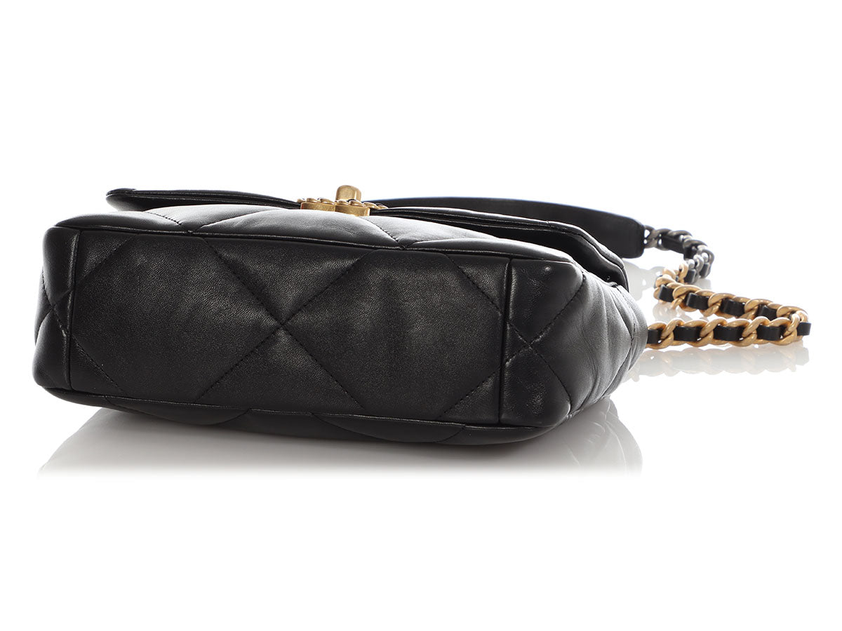 Chanel Small Black Quilted Lambskin 19 Flap