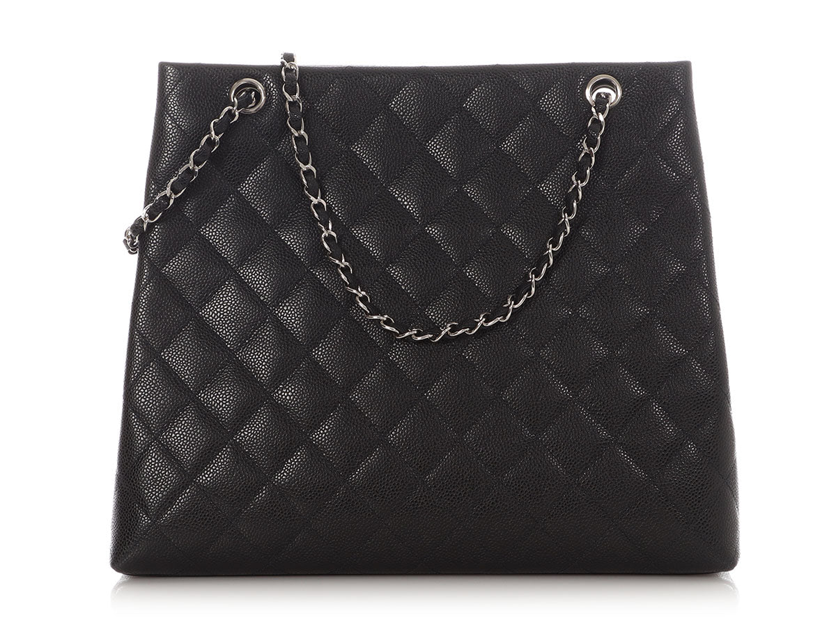 Chanel Black Quilted Caviar Tote