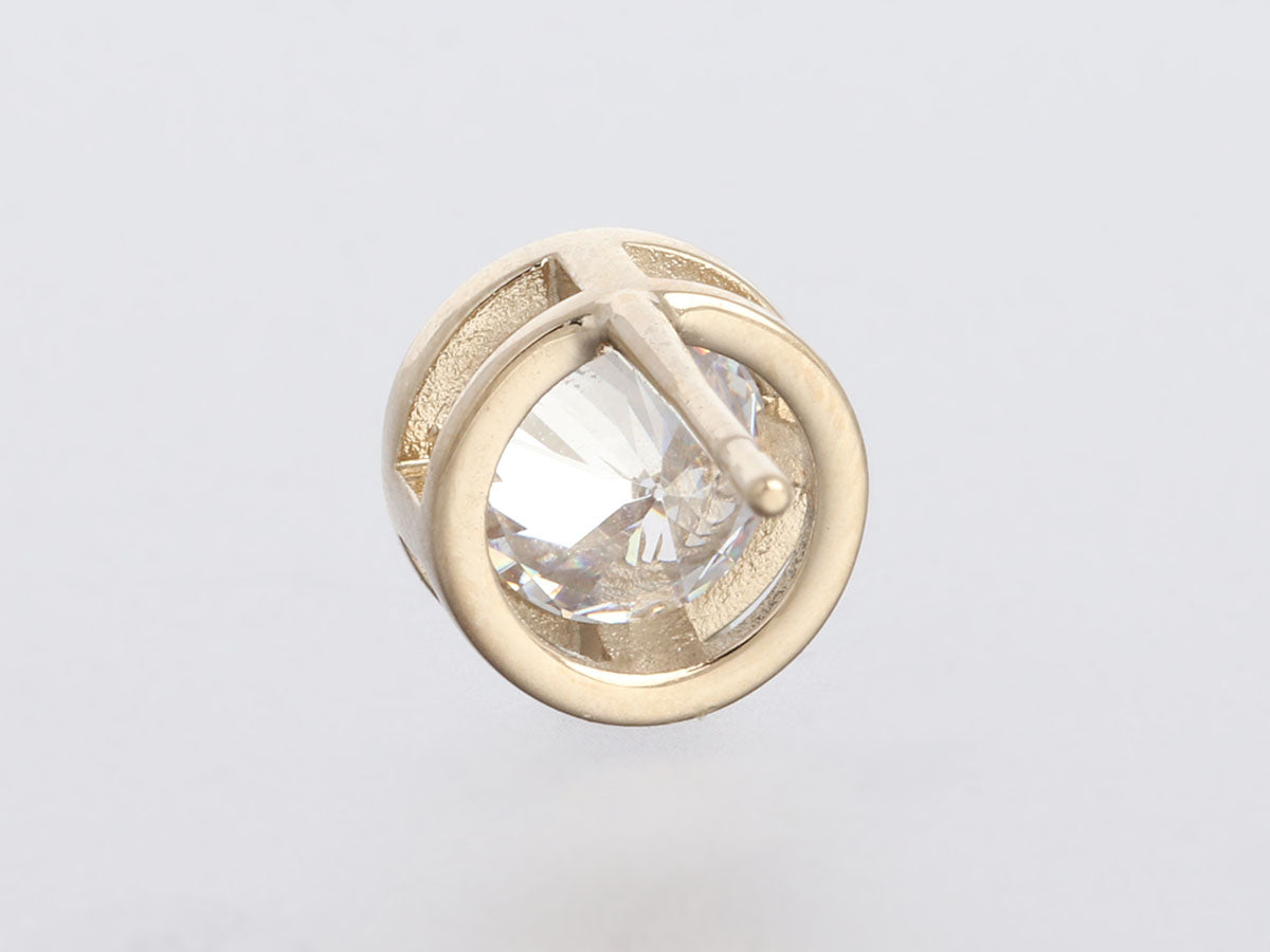 Chanel Crystal CC Pierced Earrings