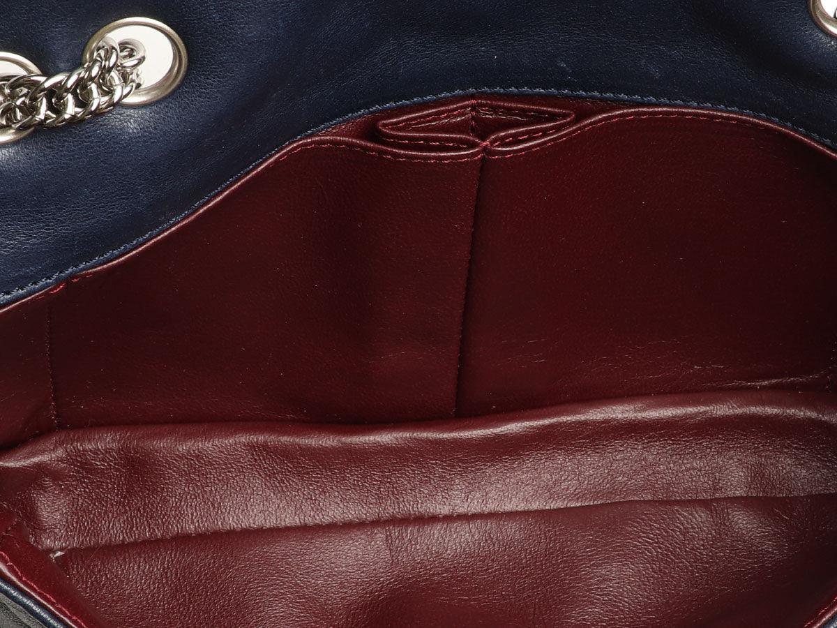 Chanel Navy Quilted Puffy Calfskin Flap