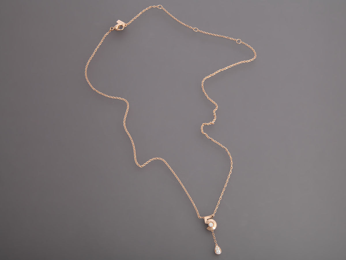 Chanel Small 18K Beige Gold Diamond N°5 Necklace