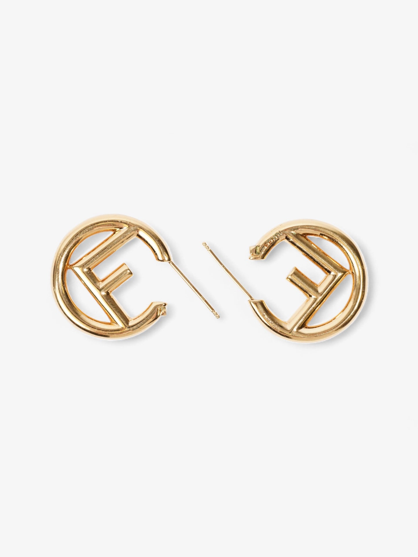 Fendi F is for Fendi Earrings Gold Base Metal