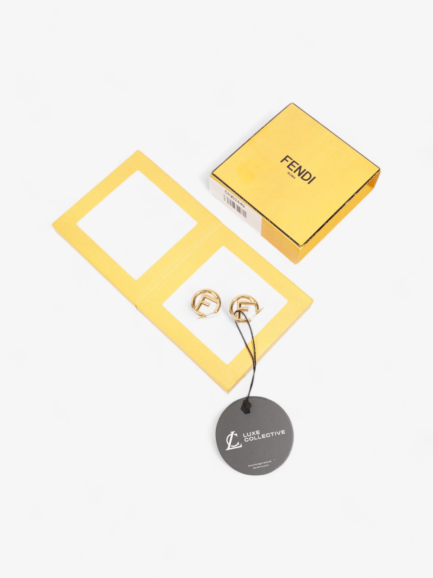 Fendi F is for Fendi Earrings Gold Base Metal