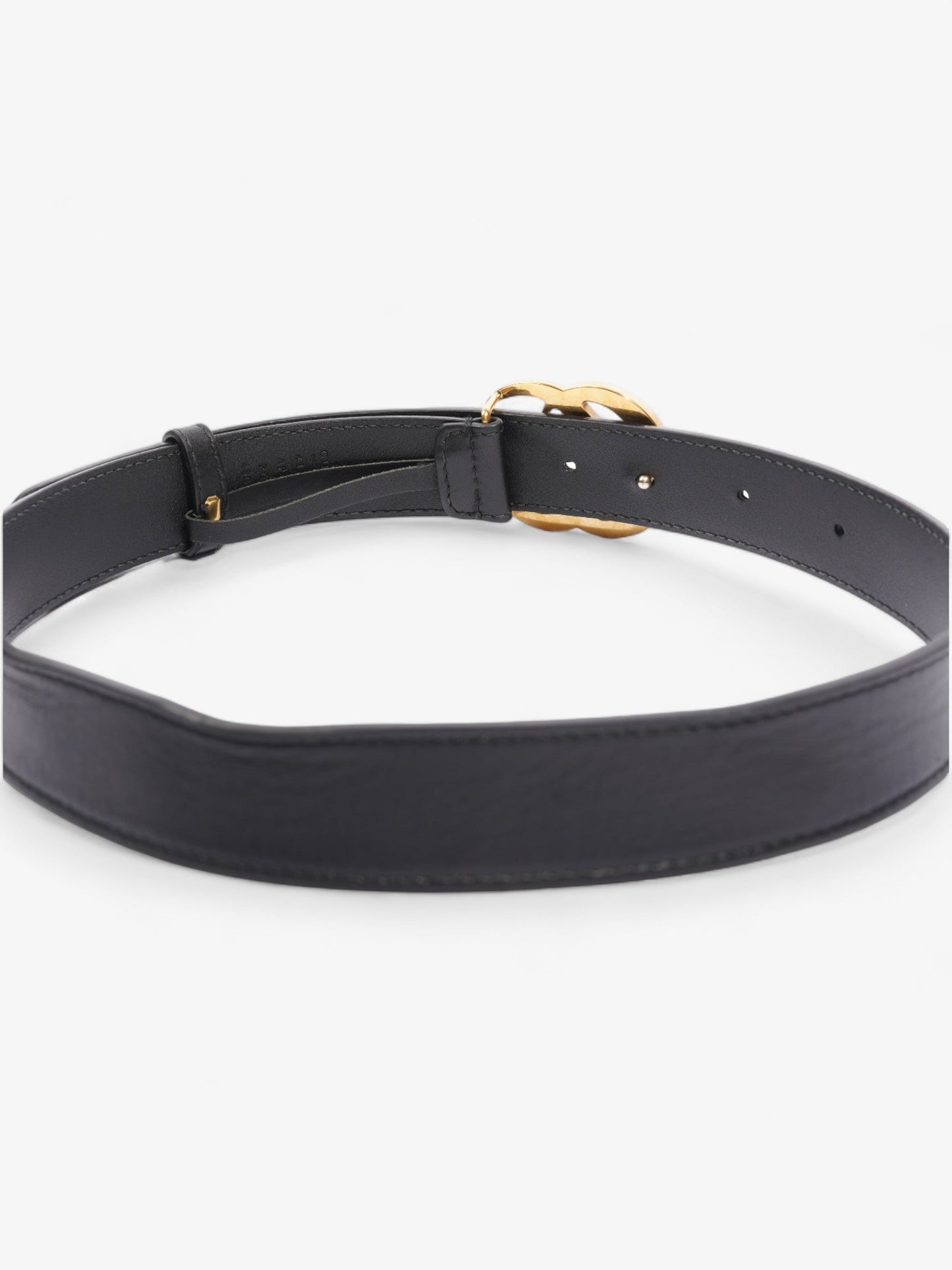 Gucci GG Marmont Thin Belt Black Leather 70cm / 28"