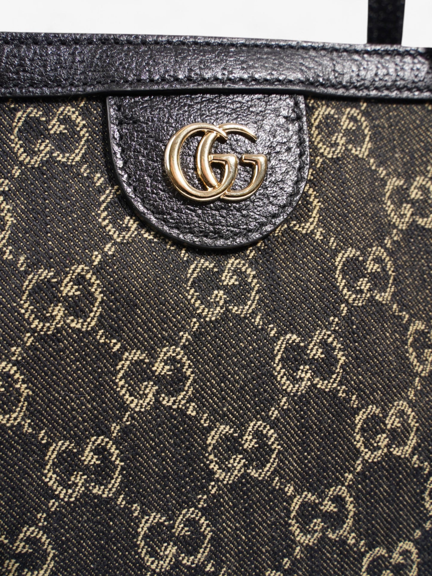 Gucci GG Ophidia Tote Black / GG Supreme Denim Medium