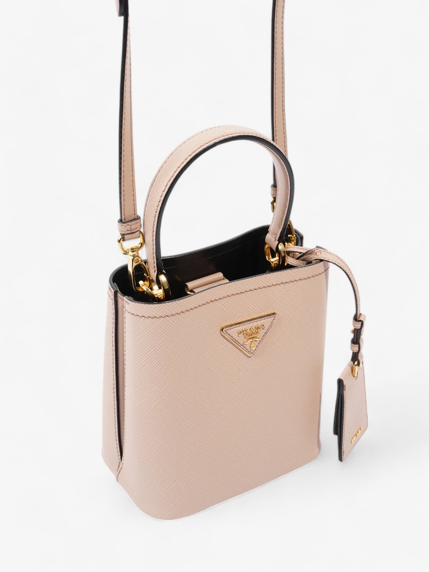 Prada Pannier Nude Beige Saffiano Leather Small