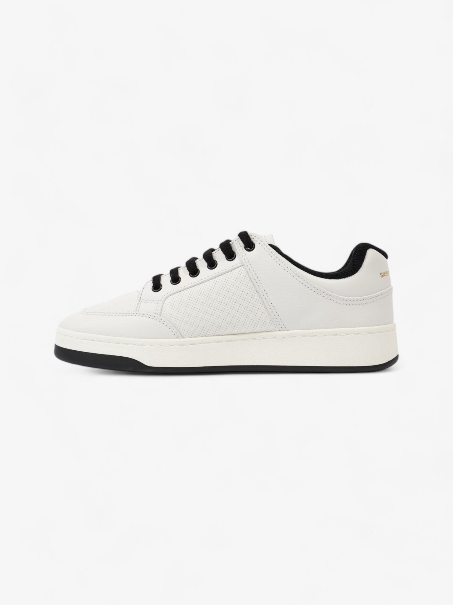 Saint Laurent SL 61/ Perforated Sneakers White / Black Leather EU 43 UK 9