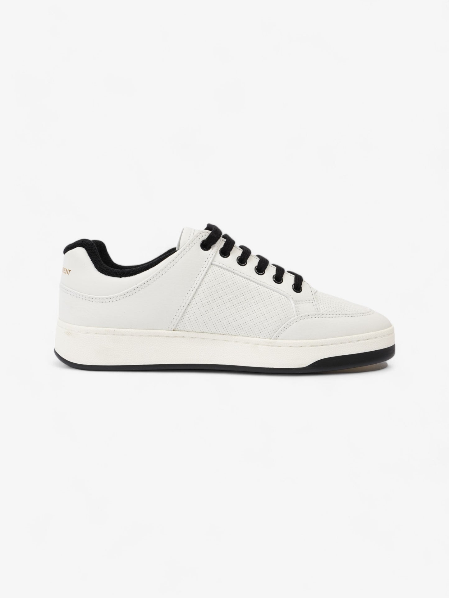 Saint Laurent SL 61/ Perforated Sneakers White / Black Leather EU 43 UK 9