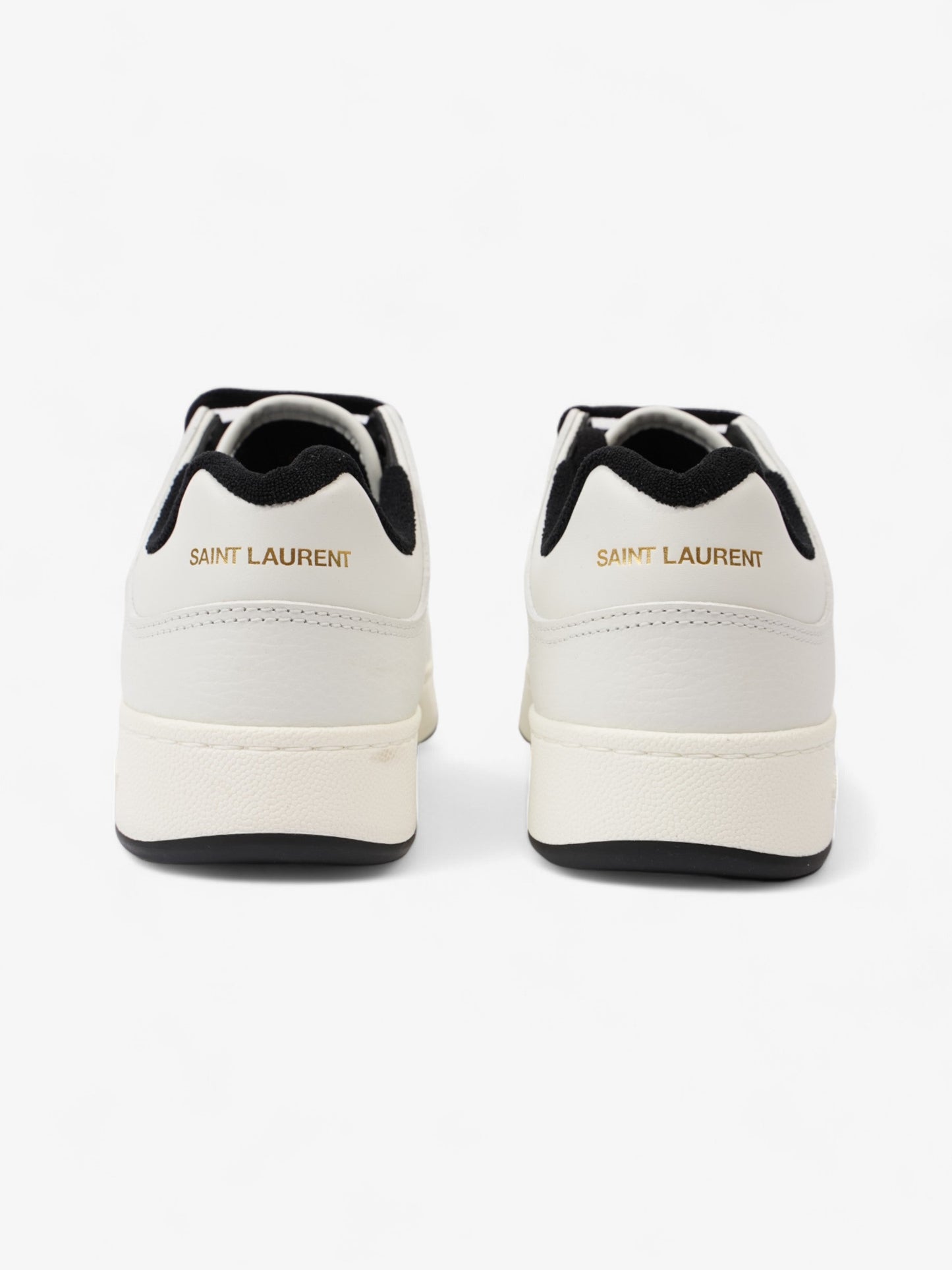 Saint Laurent SL 61/ Perforated Sneakers White / Black Leather EU 43 UK 9