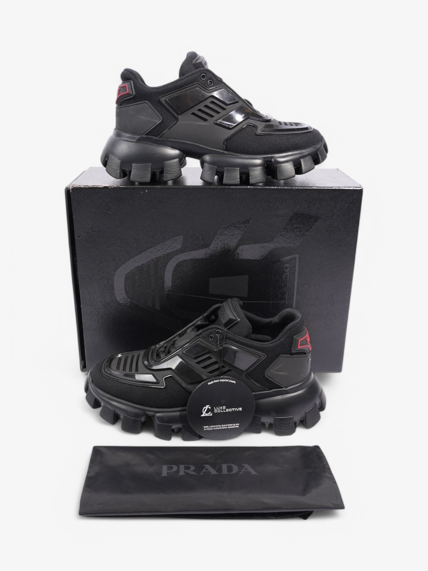 Prada Cloudbust Thunder Black / Red Mesh EU 39 UK 6