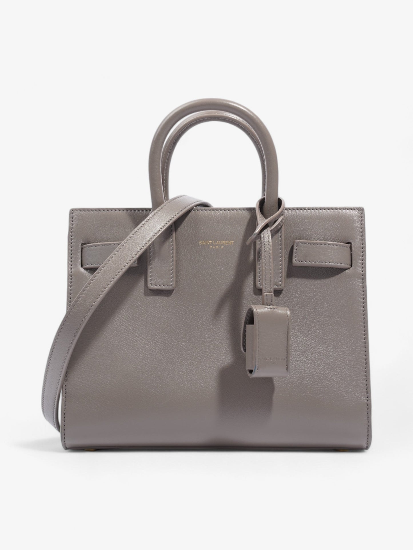 Saint Laurent Sac De Jour Grey Leather Nano